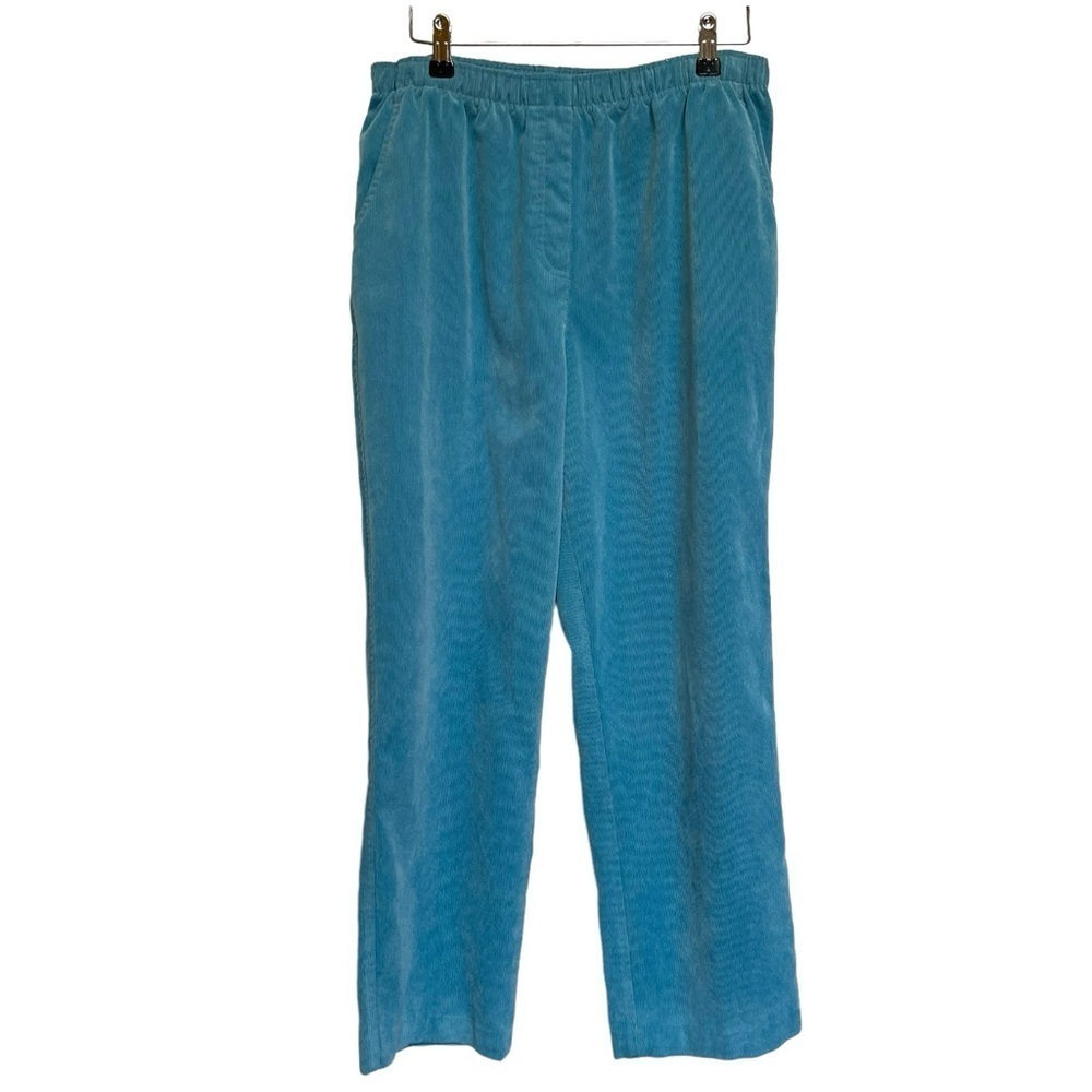 Alia high waisted corduroy pants W28 L26 loose fit turquoise blue
